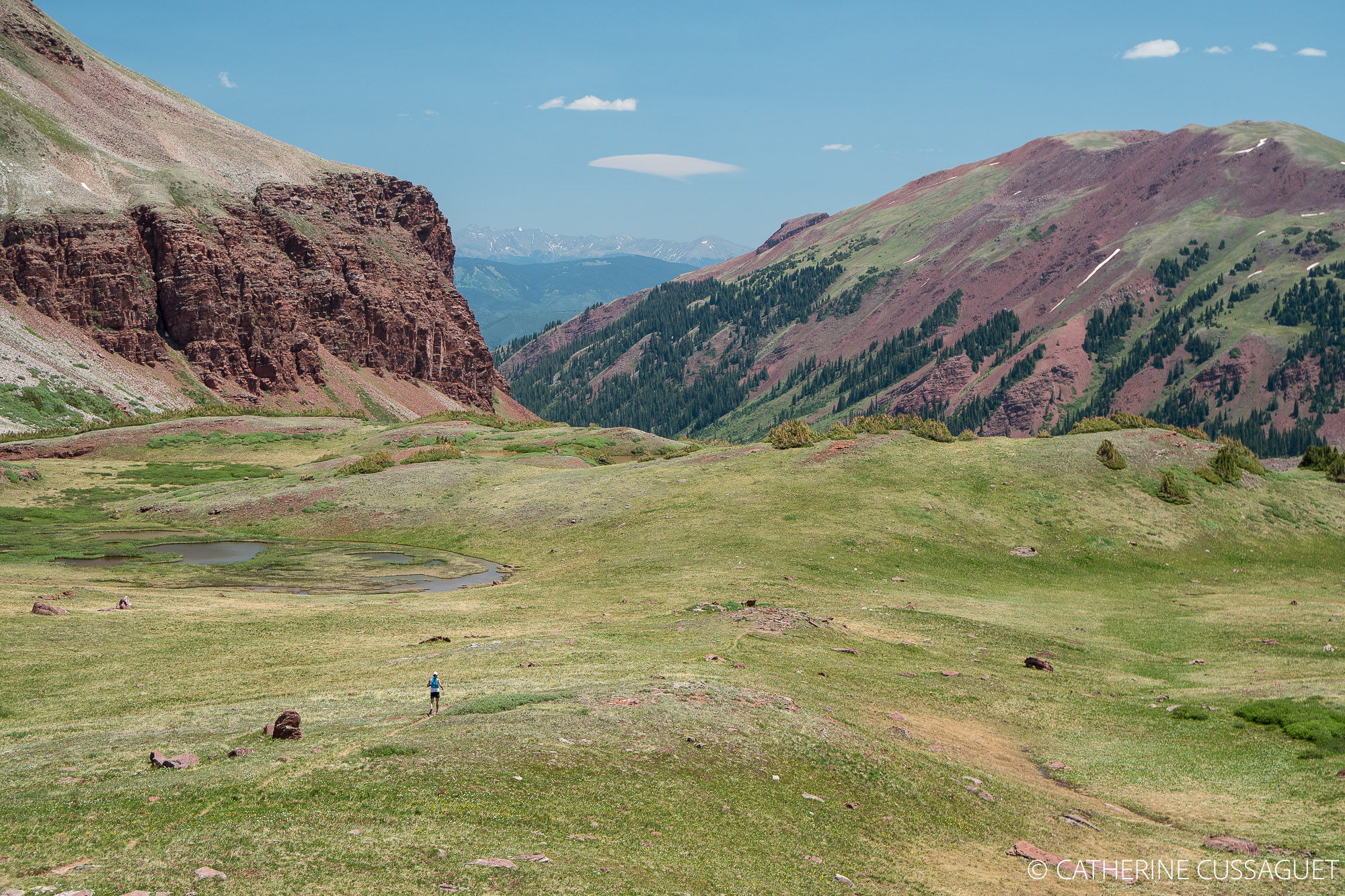 wide basin, man running