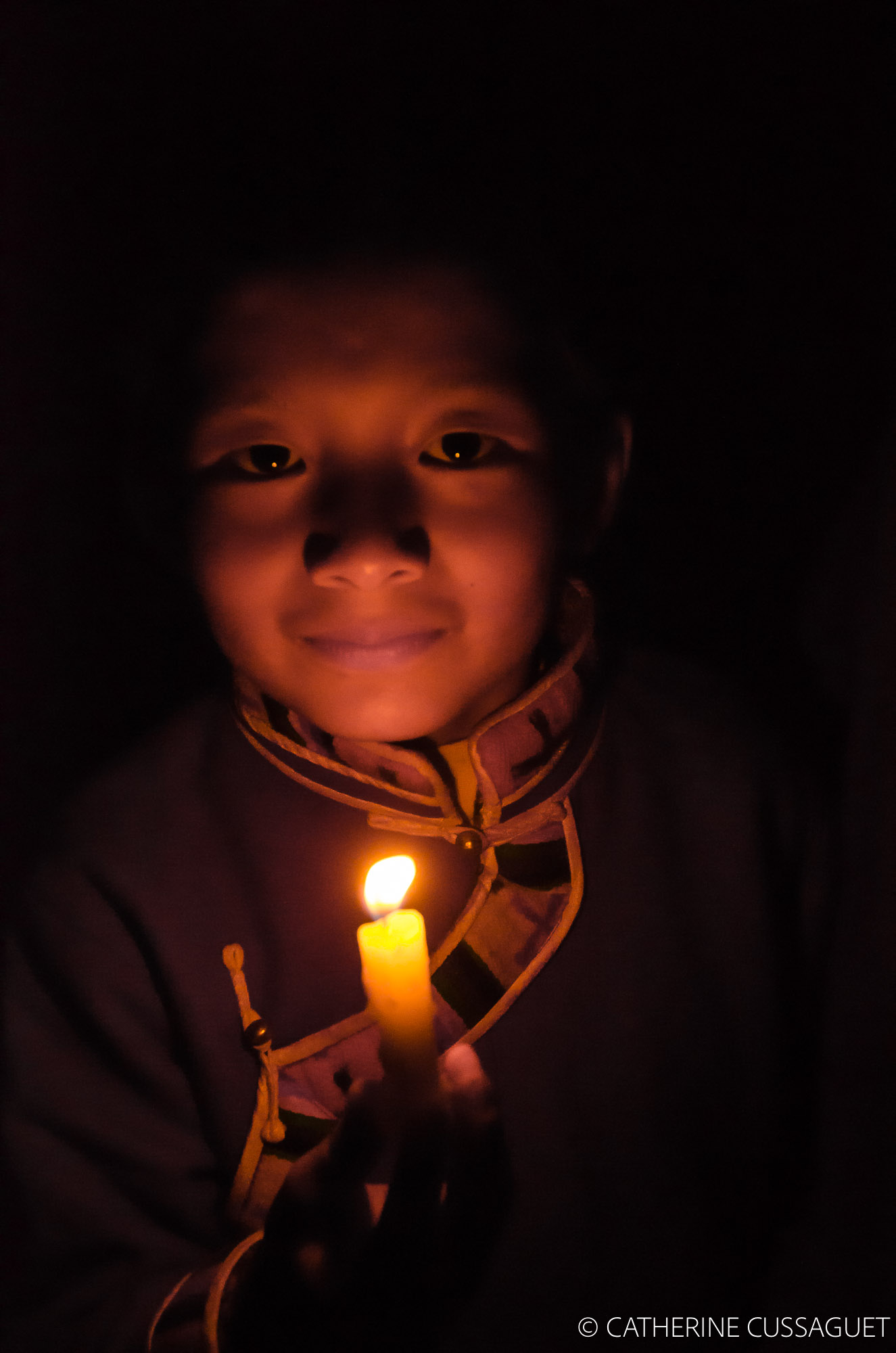 Boy and candle