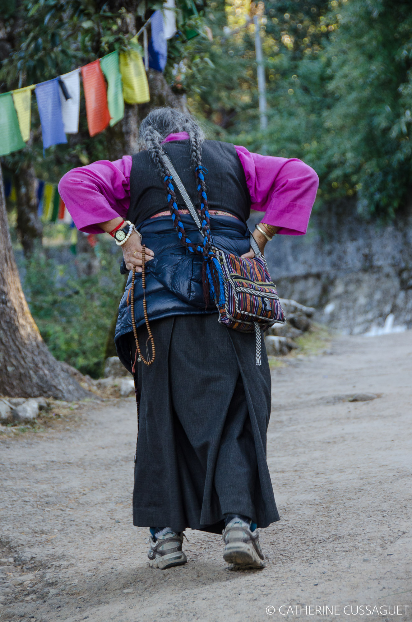 back of Tibetan woman